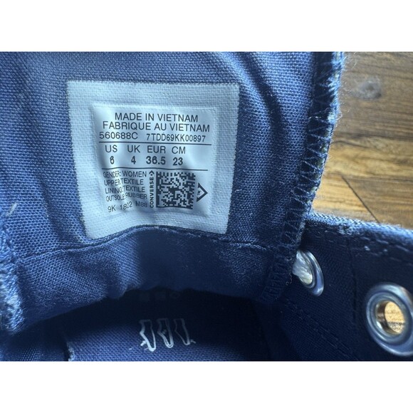 Converse Women’s Chuck Taylor All Star Low Polka Dot Denim‎ Sneakers Size 6 - Picture 9 of 10